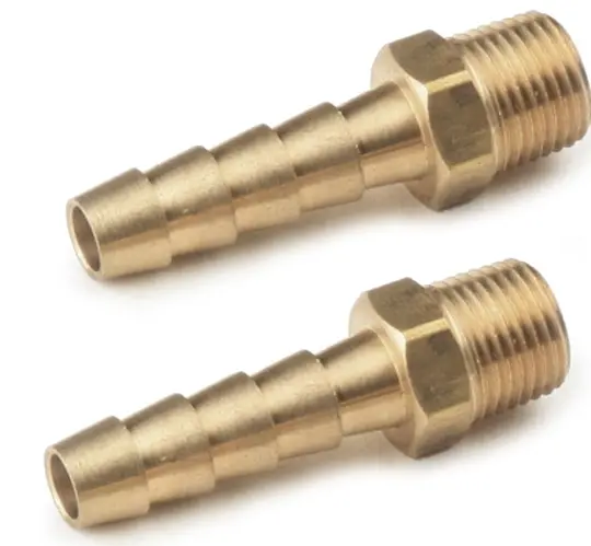 Straight Brass Fuel Fittings, Male 1/8" Npt X 1/4" 1