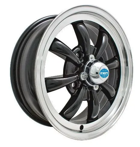 Gt-8-Spoke Empi  5.5 X 15 (4X130) Gloss Black Wheels (9682) 1