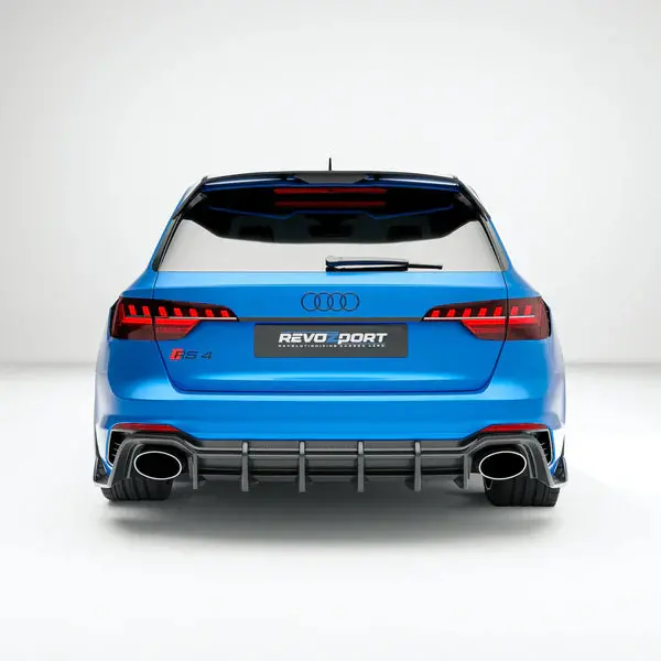 Revozport Audi Rs4 B9.5 Facelift 2020+ Dry Carbon Fiber Rear Diffuser 2
