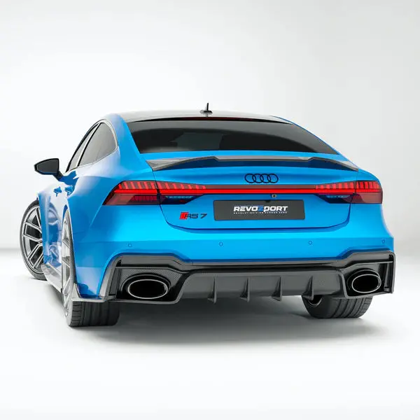 Revozport Audi Rs7 C8 Sportback 2019+ Dry Carbon Fiber Rear Diffuser 1