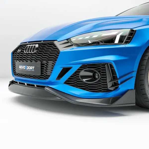 Revozport Audi Rs5 B9.5 Sportback 2020+ Dry Carbon Fiber Front Bumper Canards 1