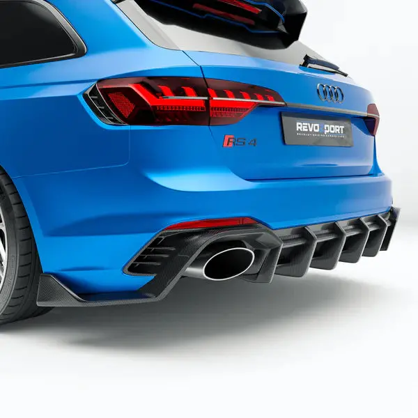 Revozport Audi Rs4 B9.5 Facelift 2020+ Dry Carbon Fiber Rear Diffuser 1