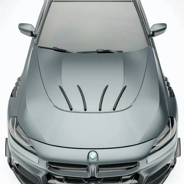 Revozport Bmw M2 G87 Coupé 2023+ Dry Carbon  Fiber Hood (Bonnet) & Strakes 1