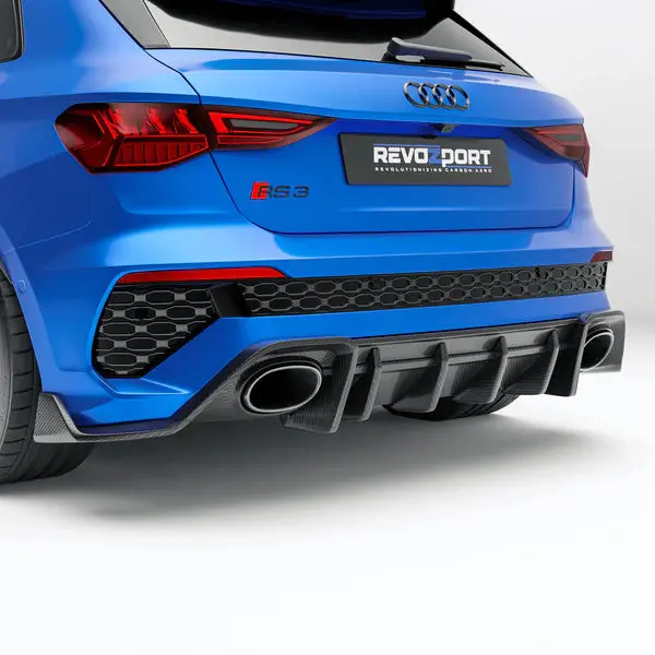 Revozport Audi Rs3 8Y Sportback (2021-2024) Dry Carbon Fiber Rear Diffuser 1