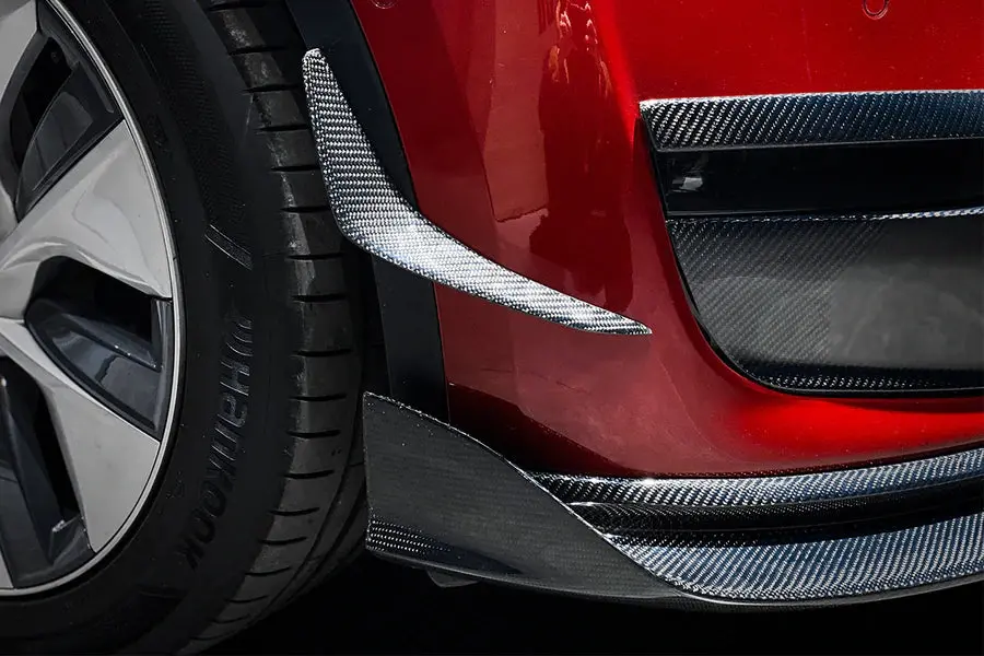 Darwinpro Carbon Fiber Front Bumper Canards For Tesla Model Y 1