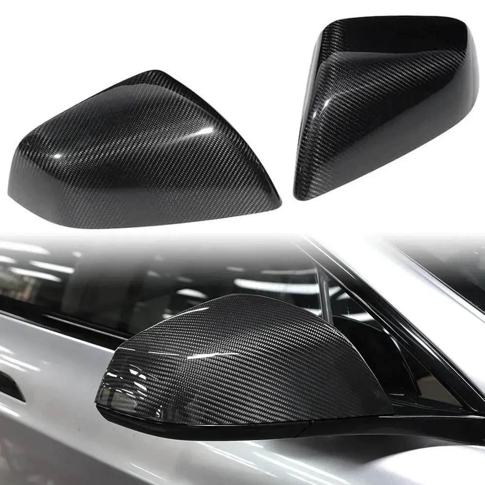 Tesla Model X  Carbon Fiber Side Mirror Overlay Cover 1