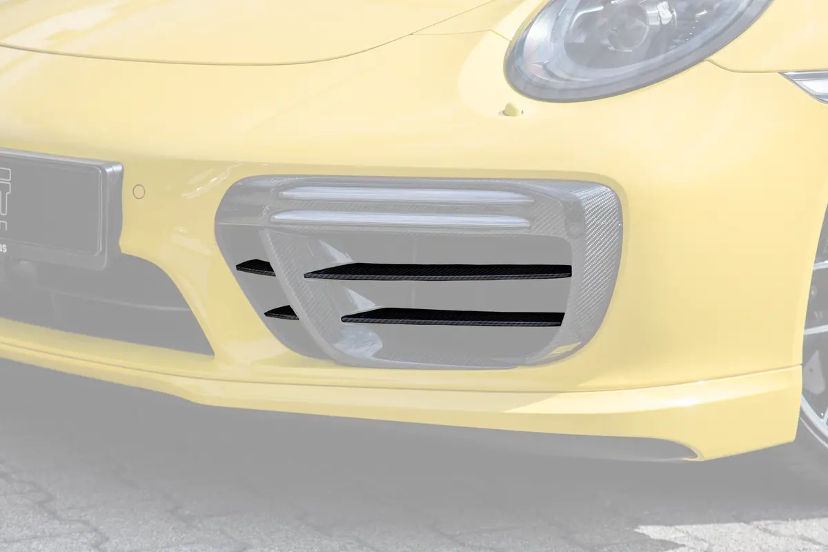 Techart Carbon Grille Trim Bar, 'Matte' For Porsche 991.2 Turbo From My17 1