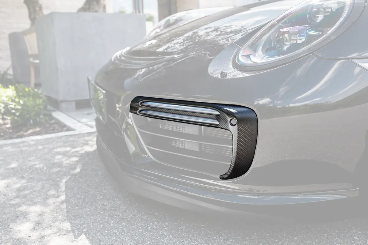Techart Front Grilles Airblades Carbon, 'Matt' For Porsche 991.2 911 Turbo S From My17 1
