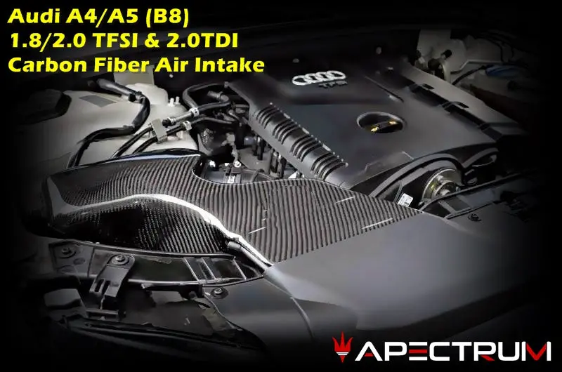 Apectrum Performance Carbon Fiber Cold Air Intake System For Audi A4/A5 (B8) 1.8T/ 2.0Tfsi & 2.0Tdi 1
