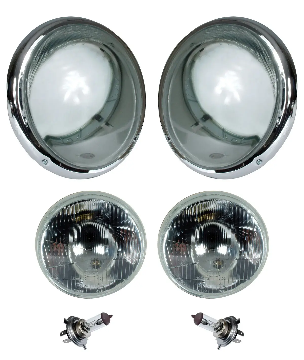 Headlight Set Us Spec W/Ind Rhd: Early Beetle/Kombi 1