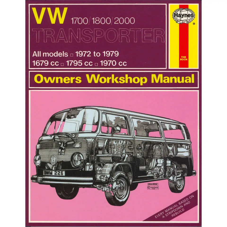 Workshop Manual 1700/1800/2000Cc - Kombi T4 1972 To 1979 1