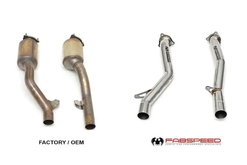 Fabspeed Porsche 958.2 S / Gts Secondary Cat Bypass Pipes (2015-2018) 1