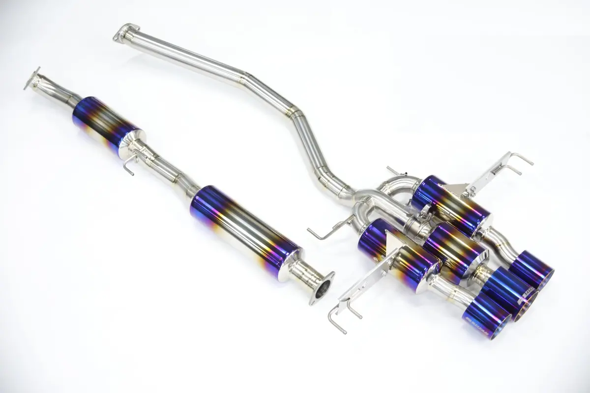 Amuse R1 Titan Extra Stti Gold Ring Full Titanium Exhaust System (Triple Tips) For Honda Civic Type R Fl5 1