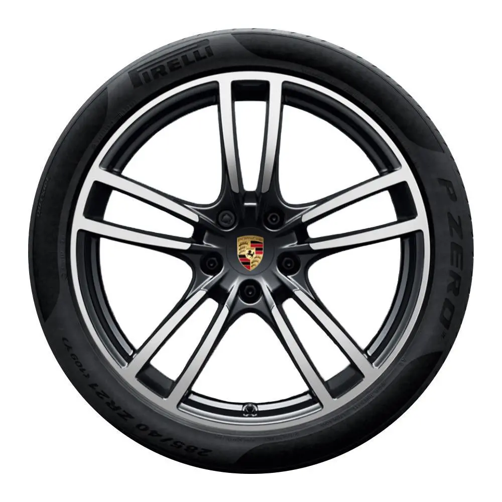 21” Porsche Cayenne Turbo Design Oe Complete Wheel Set 1