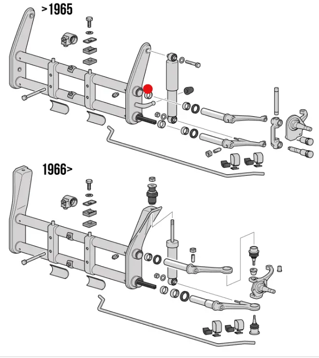 Inner Bearing Bush/Frnt Axle Beam, Beetle 1
