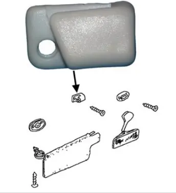 Sun Visor Clip - Beetle 1967-85 1