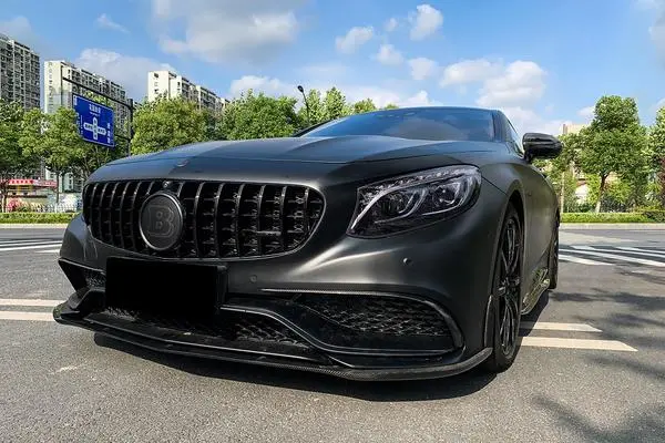 Darwinpro 2014-2017 Mercedes Benz C217 S63/S65 Amg Coupe Bkss Style Carbon Fiber Front Lip 1