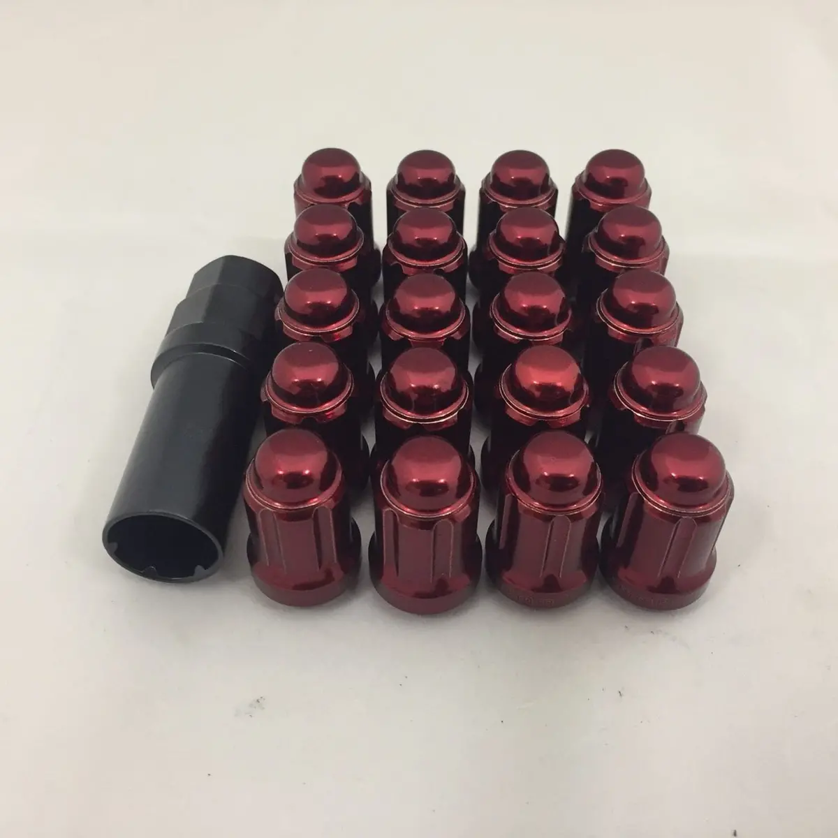 Tpi Spline Drive Nut Set Red M12x1.50 20Pcs Set With Key 1