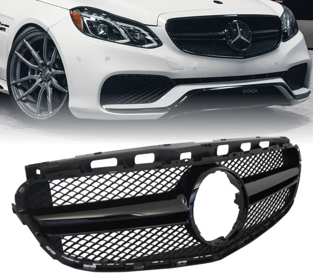 Mercedes-Benz E-Class Facelift Coupe W207 Full Gloss Black Amg E63 Style Front Grill 1