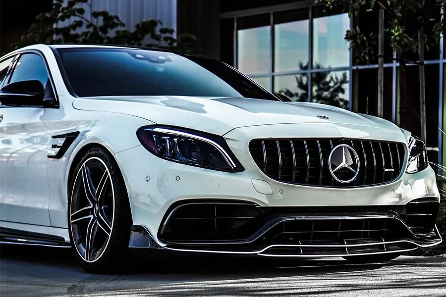 Darwinpro 2019-2021 Mercedes Benz W205 C63/S Amg Carbon Fiber Front Bumper Spoiler Accessories (6Pcs) 1