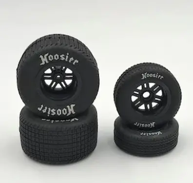 1Rc5523 Fr/Rr Tires & Wheels, Black, 1/18 Sprint (4) 1