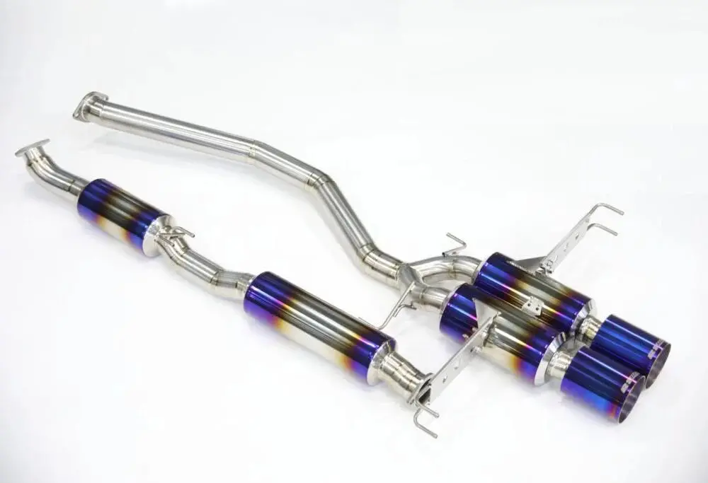 Amuse R1 Titan Extra Stti Gold Ring Full Titanium Exhaust System  (Dual Tips) For Honda Civic Type R Fl5 1