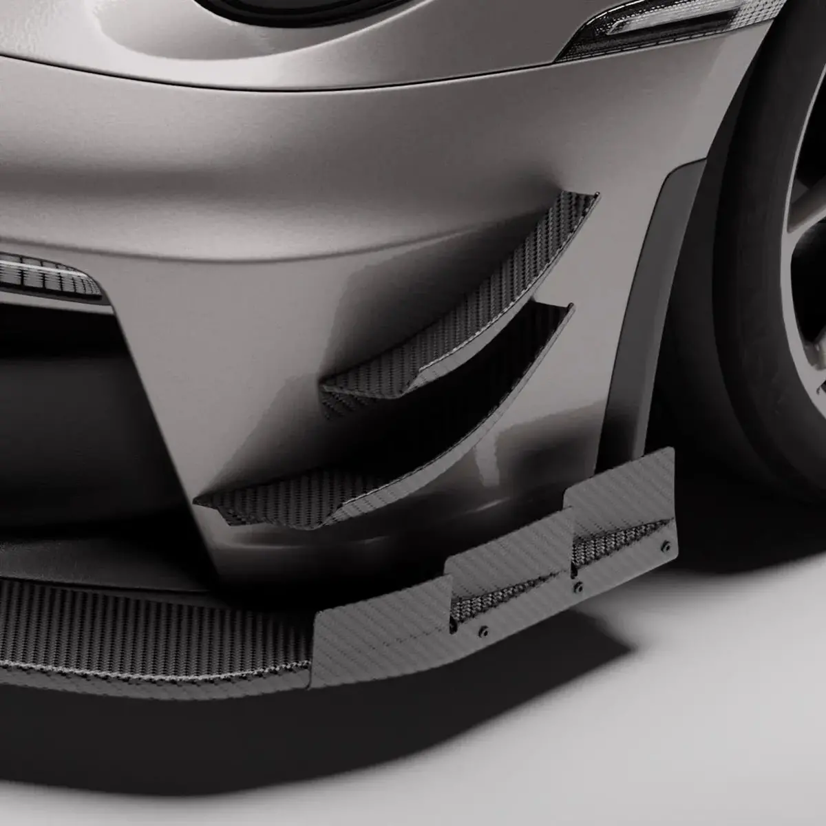 Vulcan Alpha Porsche 992.1 Gt3 Carbon Fiber Canards 1