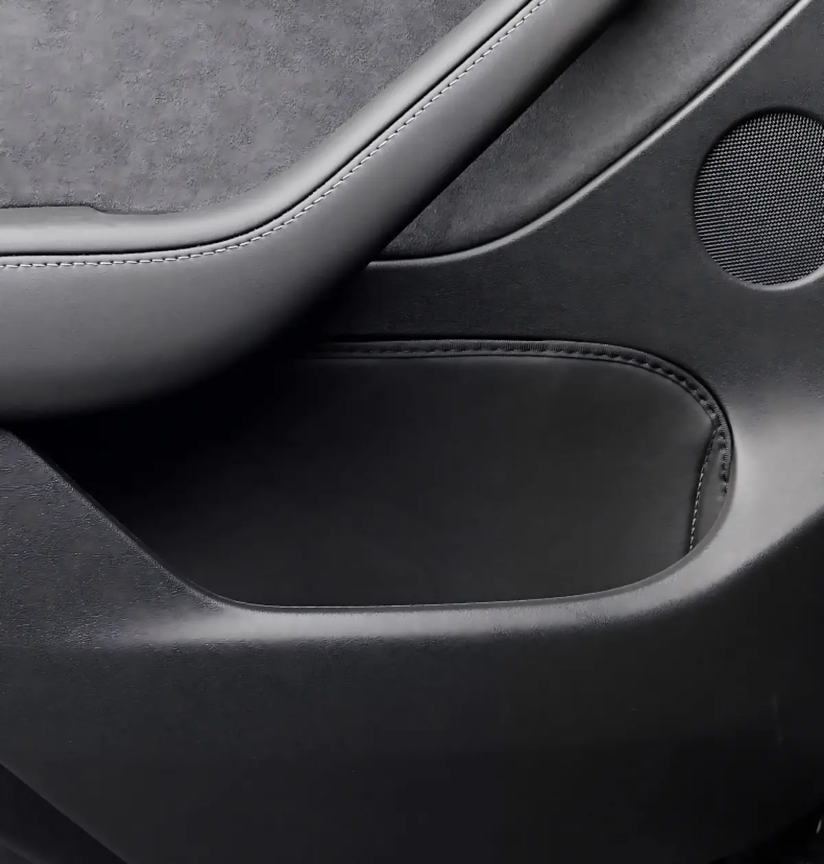 Leather Door Slot Storage Protective Pad For Tesla Model Y 1