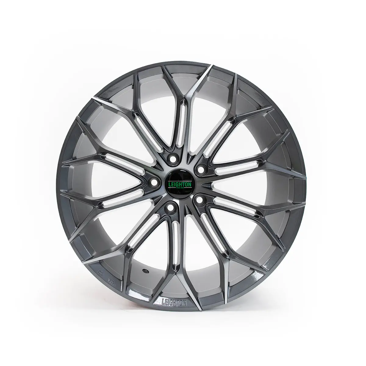Lv-1 Gunmetal & Polished Face Alloy Wheels 8.5" 1