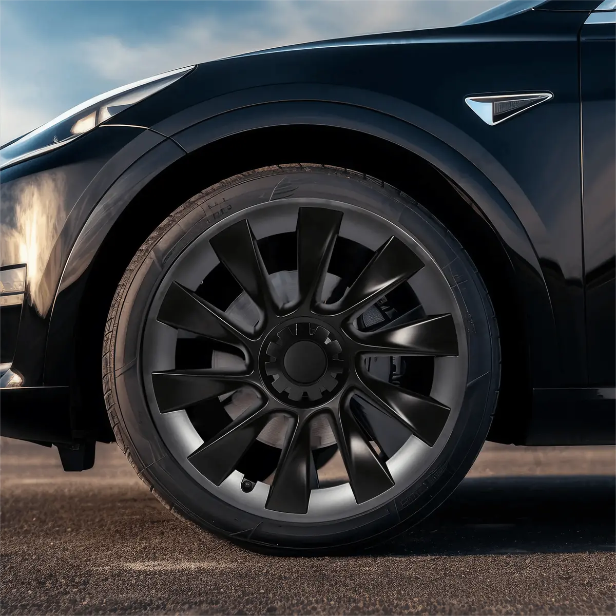 Split Hub Center Cap Covers For Model Y 20"/21" | 4-Piece Set | 5 Colors | Curb Rash Protection 1