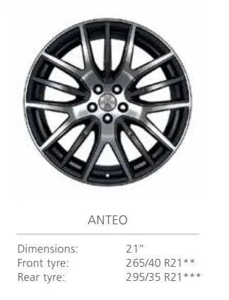 21” Maserati Levante Anteo Oe Complete Wheel Set 2