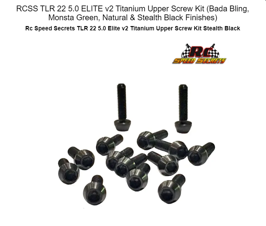 9919 Tlr 22 5.0 Elite Upper Screw Kit 2