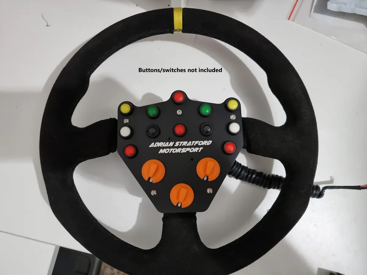 Steering Wheel Button Plate Box For Rally/Race/Sim 1