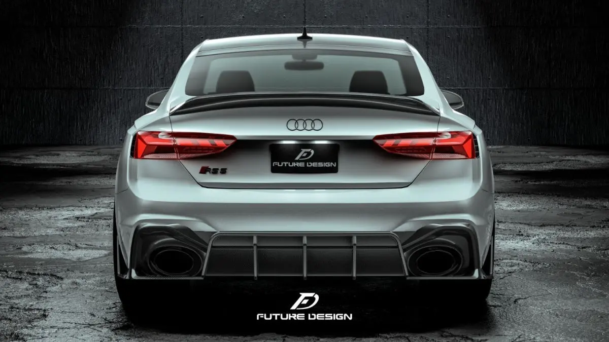 Future Design Carbon Fiber Rear Lip Spoiler For Audi Rs5 S5 A5 B9 B9.5 2017+ 1