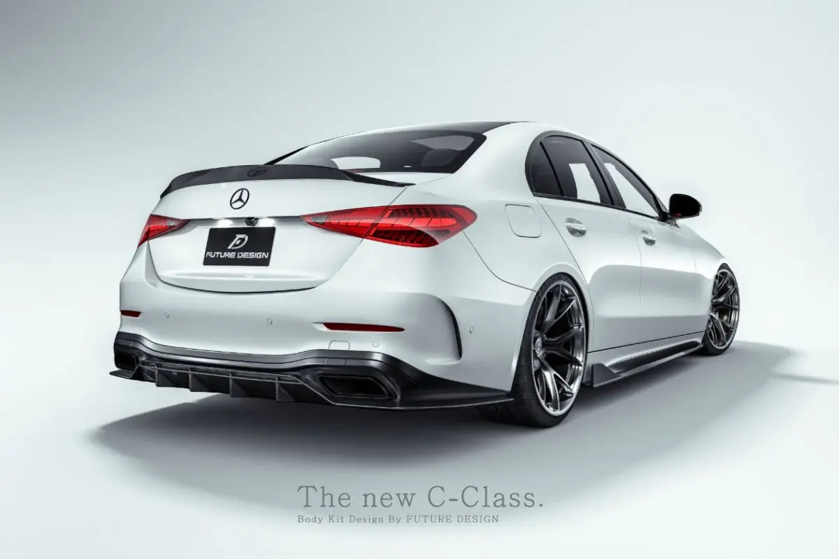 Future Design Carbon Fiber Rear Diffuser V.1 For Mercedes-Benz C-Class W206 Amg 2021+ 1