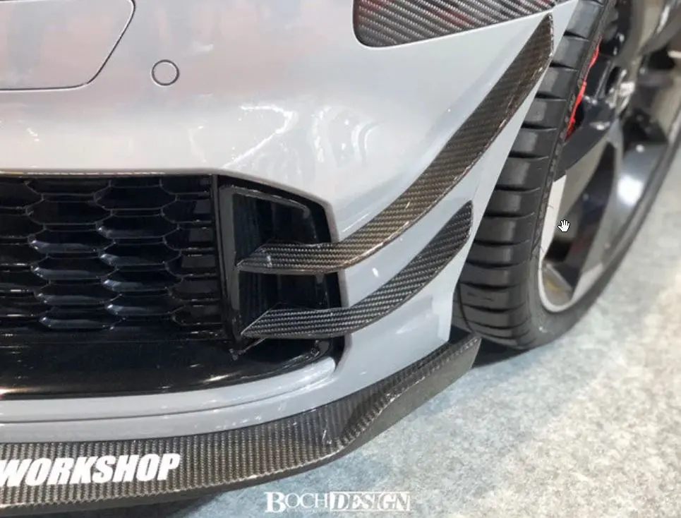 Karbel Carbon Dry Carbon Fiber Front Bumper Canards For Audi Rs3 2018-2020 1