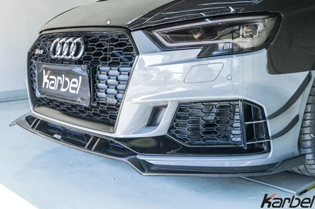 Karbel Carbon Dry Carbon Fiber Front Lip For Audi Rs3 2018-2020 B9 1