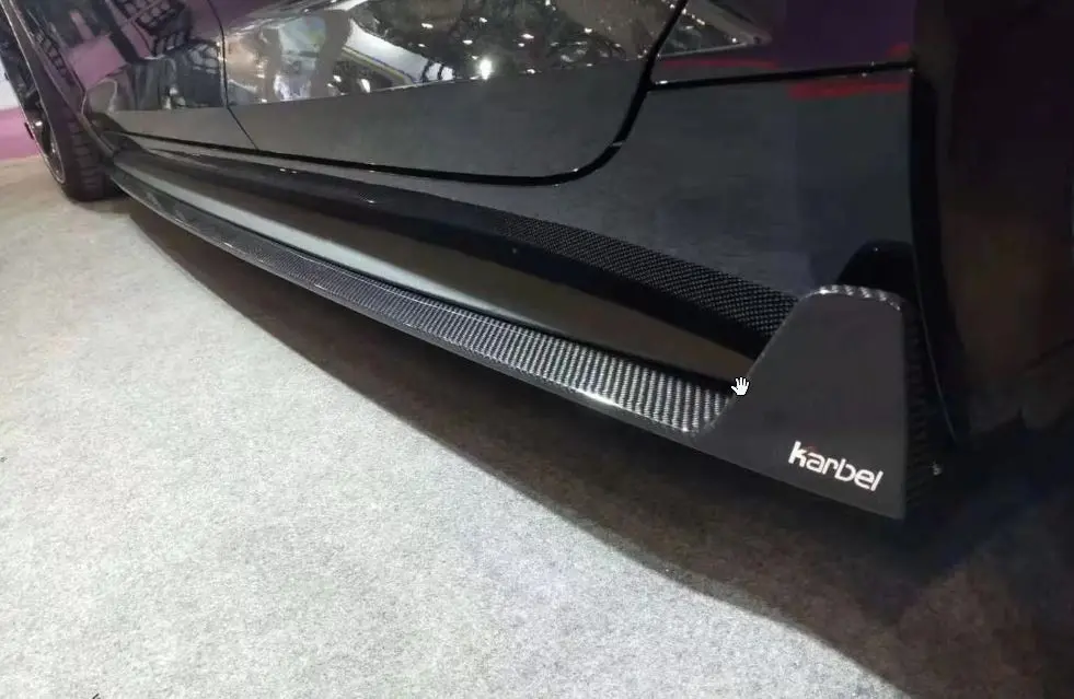 Karbel Carbon Fiber Side Skirts For Audi Audi Rs5 & S5 & A5 B9 2017-2019 Sedan & Coupe 4