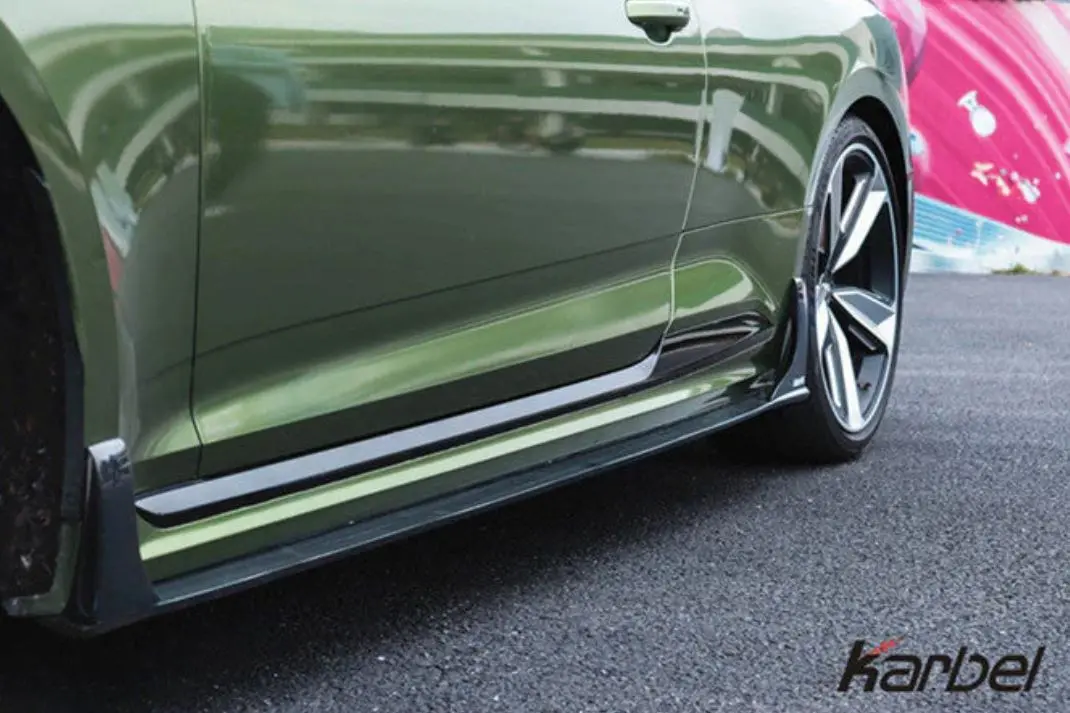 Karbel Pre-Preg Carbon Fiber Side Skirts For Audi Rs5 B9 2017-2019 2 Door Coupe 1