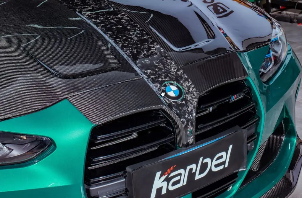 Karbel Carbon Dry Carbon Fiber Hood Bonnet & Front Bumper Nose Cover For Bmw M3 G80 M4 G82 G83 2021+ 1