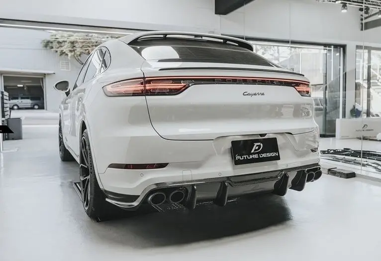 Future Design Carbon Fiber Rear Diffuser For Porsche Cayenne Coupe 2019+ 1