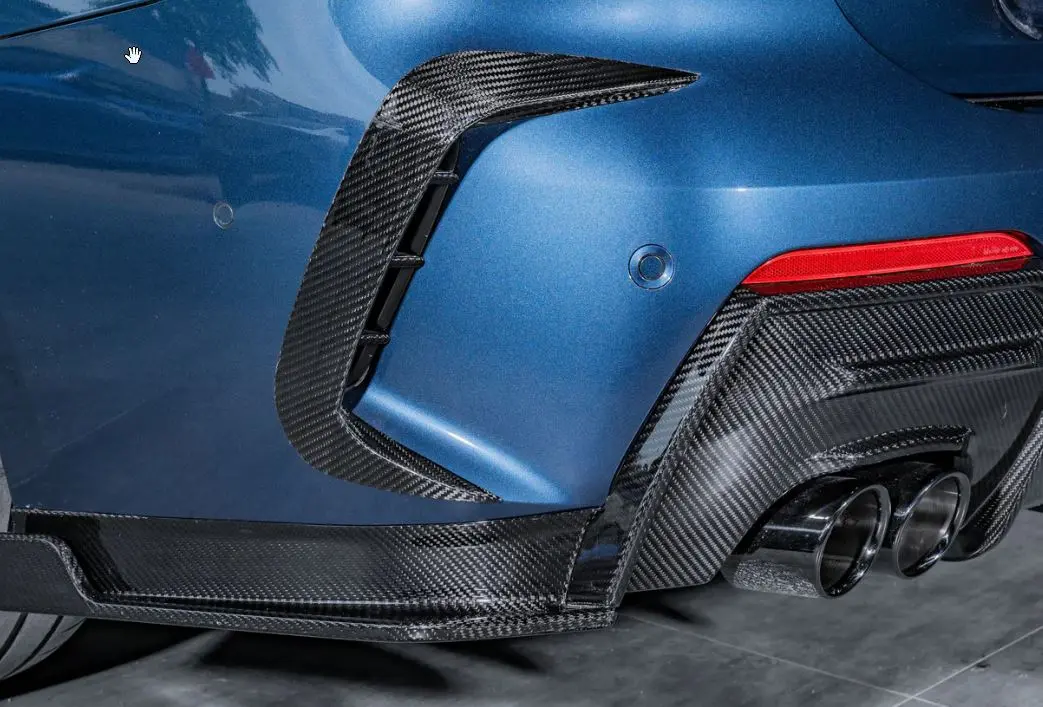 Karbel Carbon Dry Carbon Fiber Rear Bumper Side Vent Trim For Bmw 4 Series G22 G23 430I M440i 2020+ 1