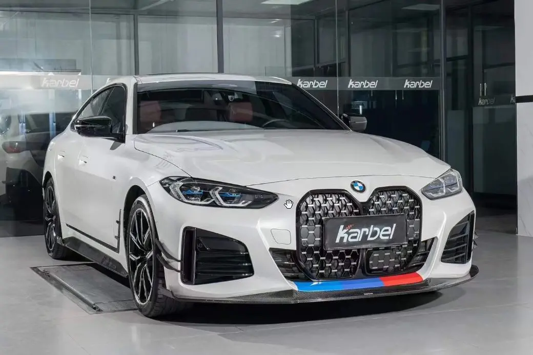 Karbel Carbon Fiber Front Spoiler For Bmw I4 G26 M50 / E Drive 40 & G26 Grancoupe M440i 430I 1