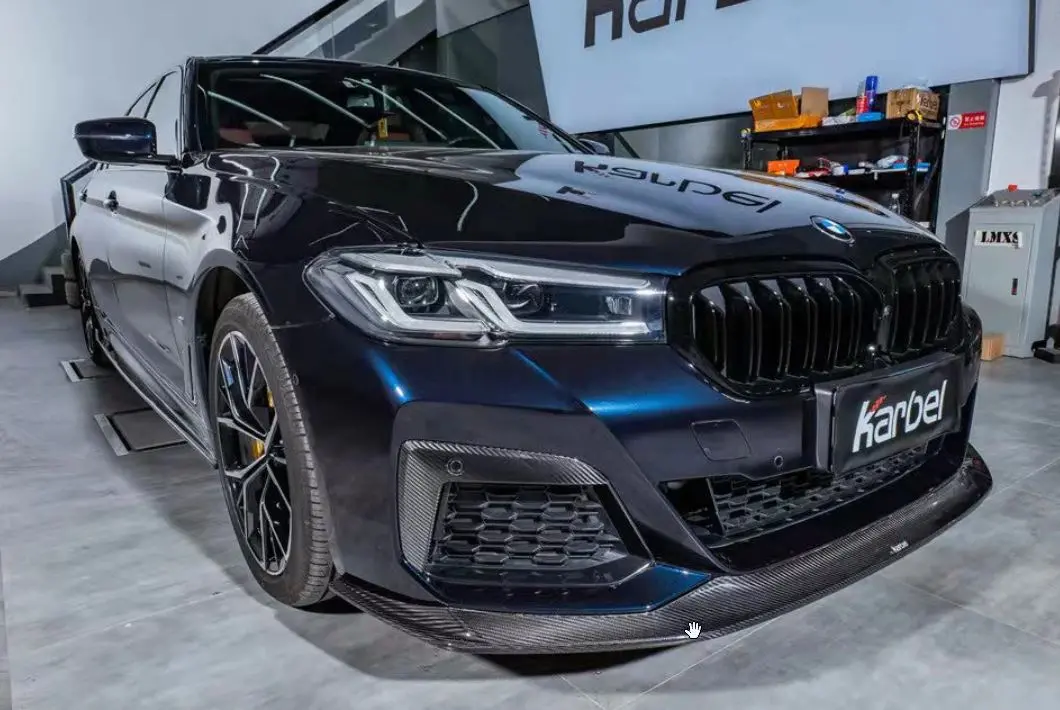 Karbel Carbon Dry Carbon Fiber Front Lip Splitter For Bmw 5 Series G30 G31 Facelift 530I 540I M550i 2020+ 1