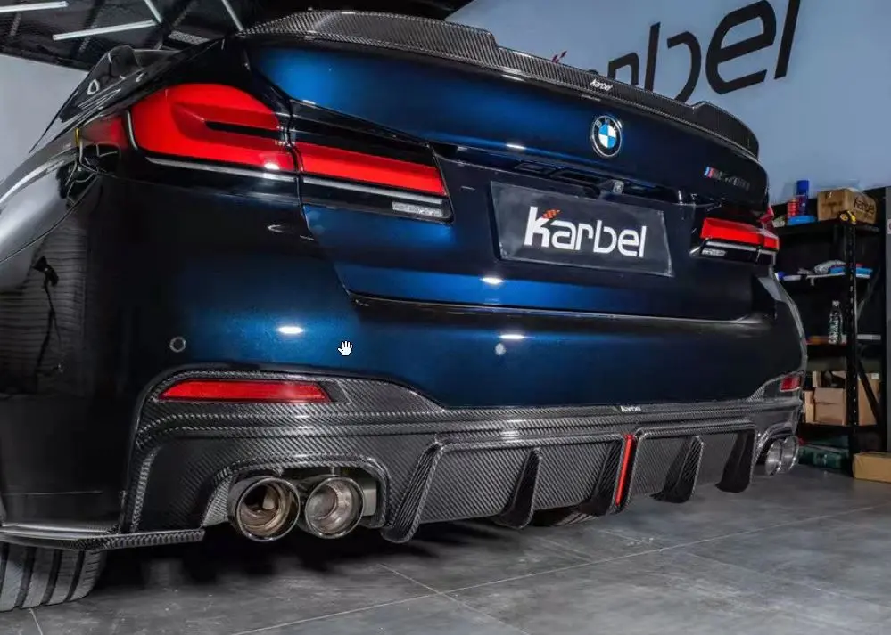 Karbel Carbon Dry Carbon Fiber Rear Diffuser For Bmw 5 Series G30 G31 Facelift 530I 540I M550i 2020+ 1
