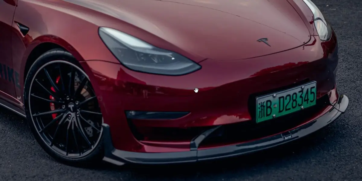 Karbel Carbon Pre-Preg Carbon Fiber Front Lip Splitter For Tesla Model 3 / Performance 1