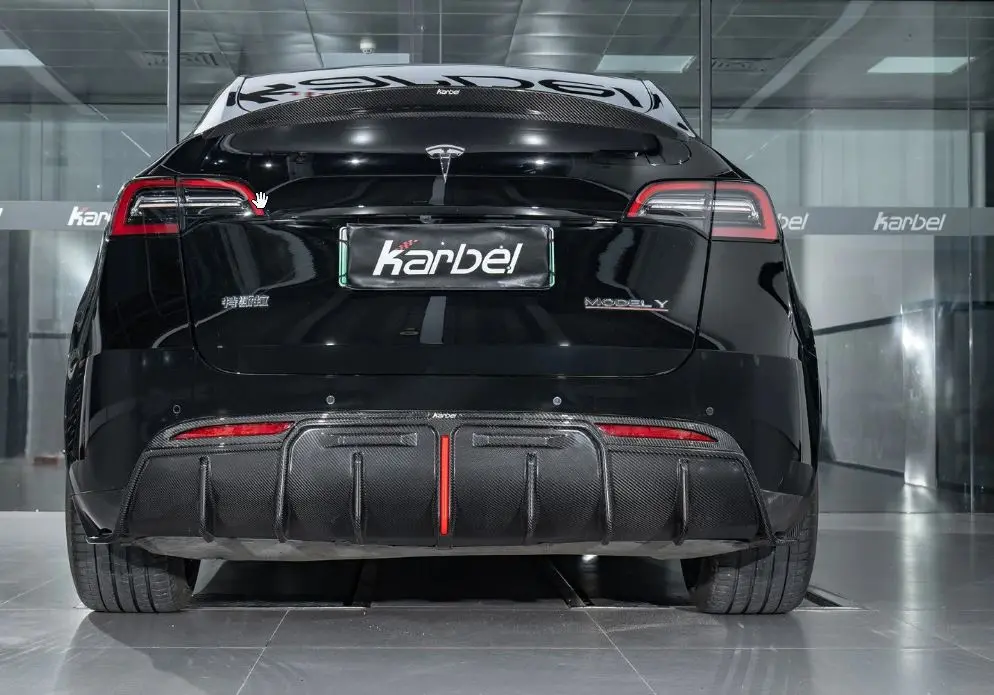 Karbel Carbon Pre-Preg Carbon Fiber Rear Diffuser For Tesla Model Y / Performance 1