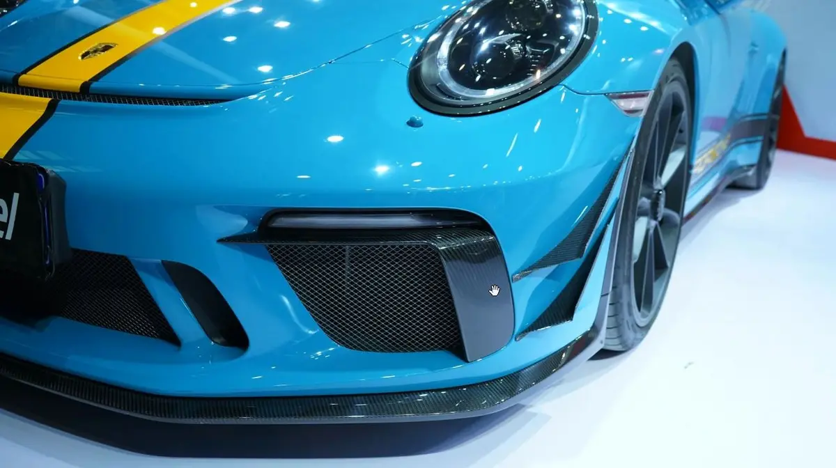 Karbel Carbon Dry Carbon Fiber Front Bumper Upper Valences For Porsche 911 991.2 Gt3 1