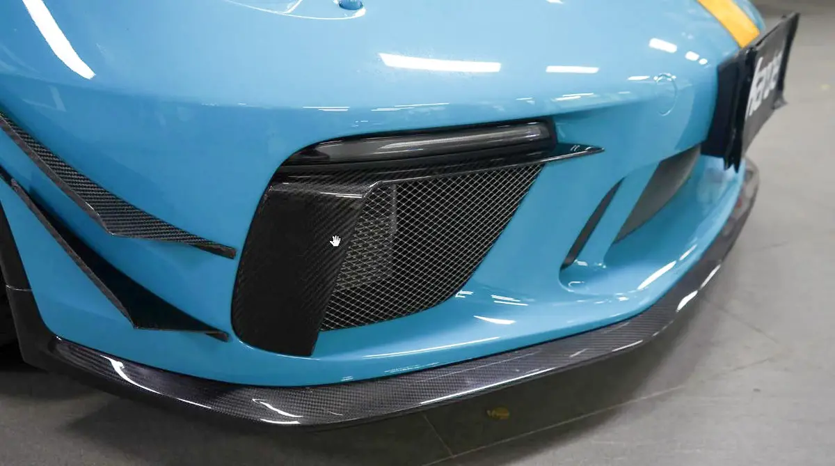 Karbel Carbon Dry Carbon Fiber Front Bumper Upper Valences For Porsche 911 991.2 Gt3 2