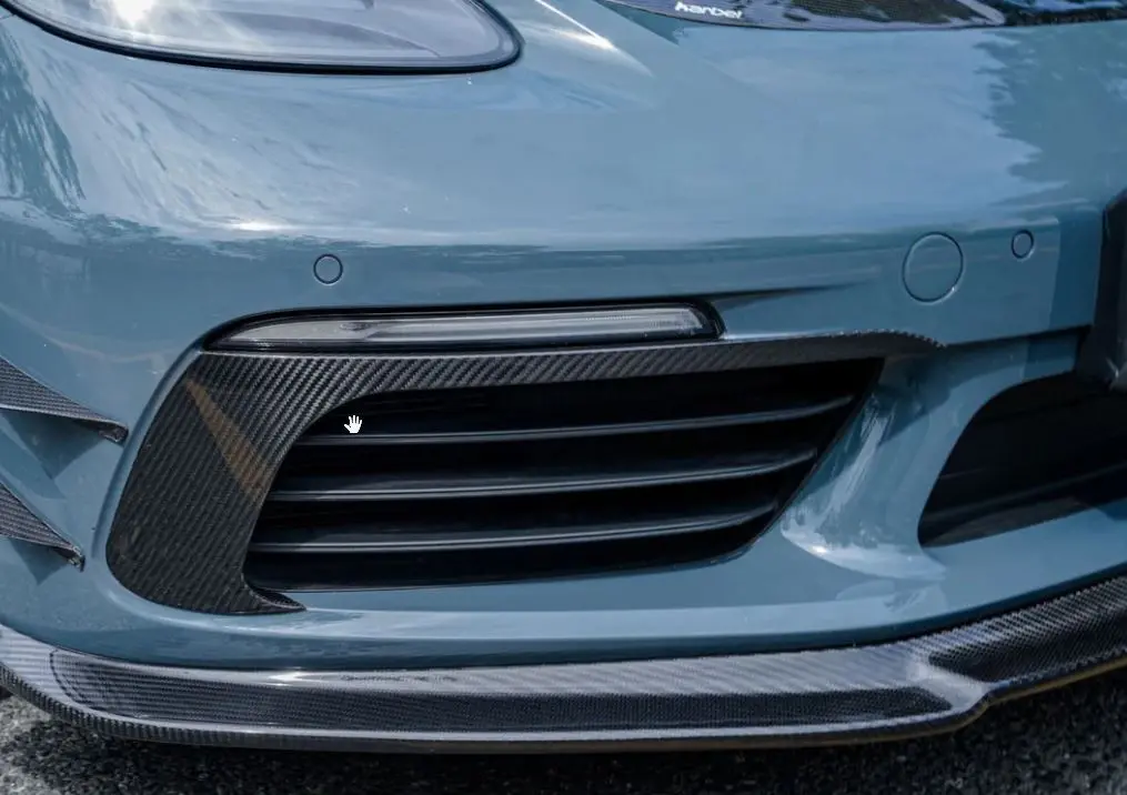 Karbel Carbon Dry Carbon Fiber Front Bumper Upper Valences For Porsche 718 Cayman & Boxster 1